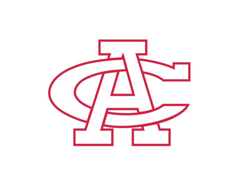 AC Monogram &mdash; Red Outline